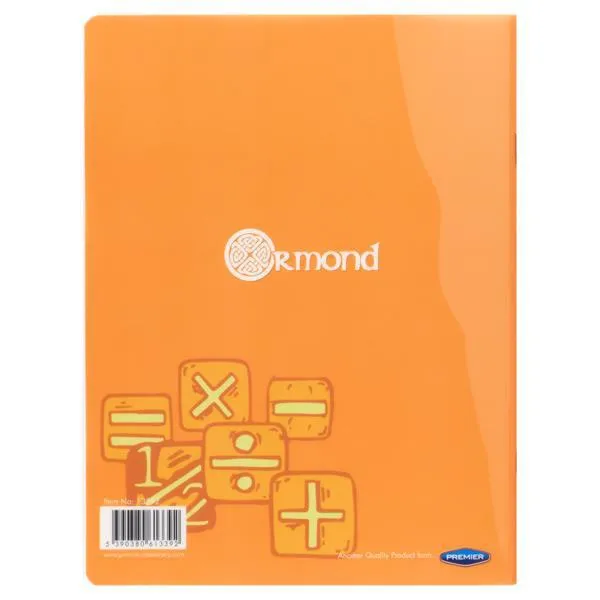 Ormond 40 Page Durable Cover 20mm Square Junior Sum Copy