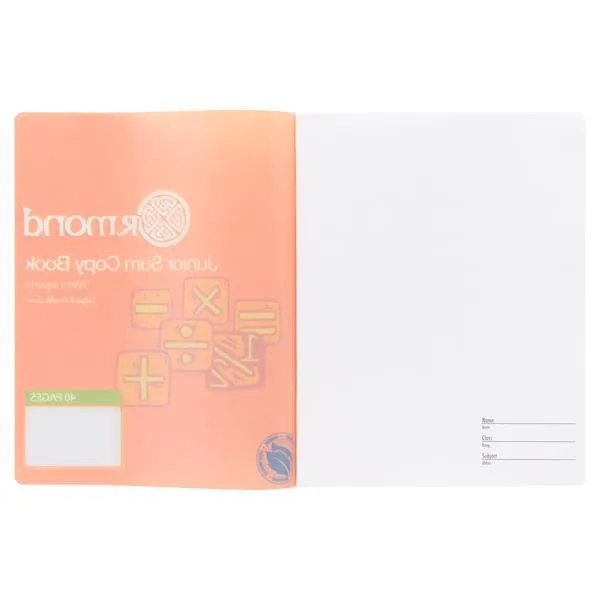 Ormond 40 Page Durable Cover 20mm Square Junior Sum Copy