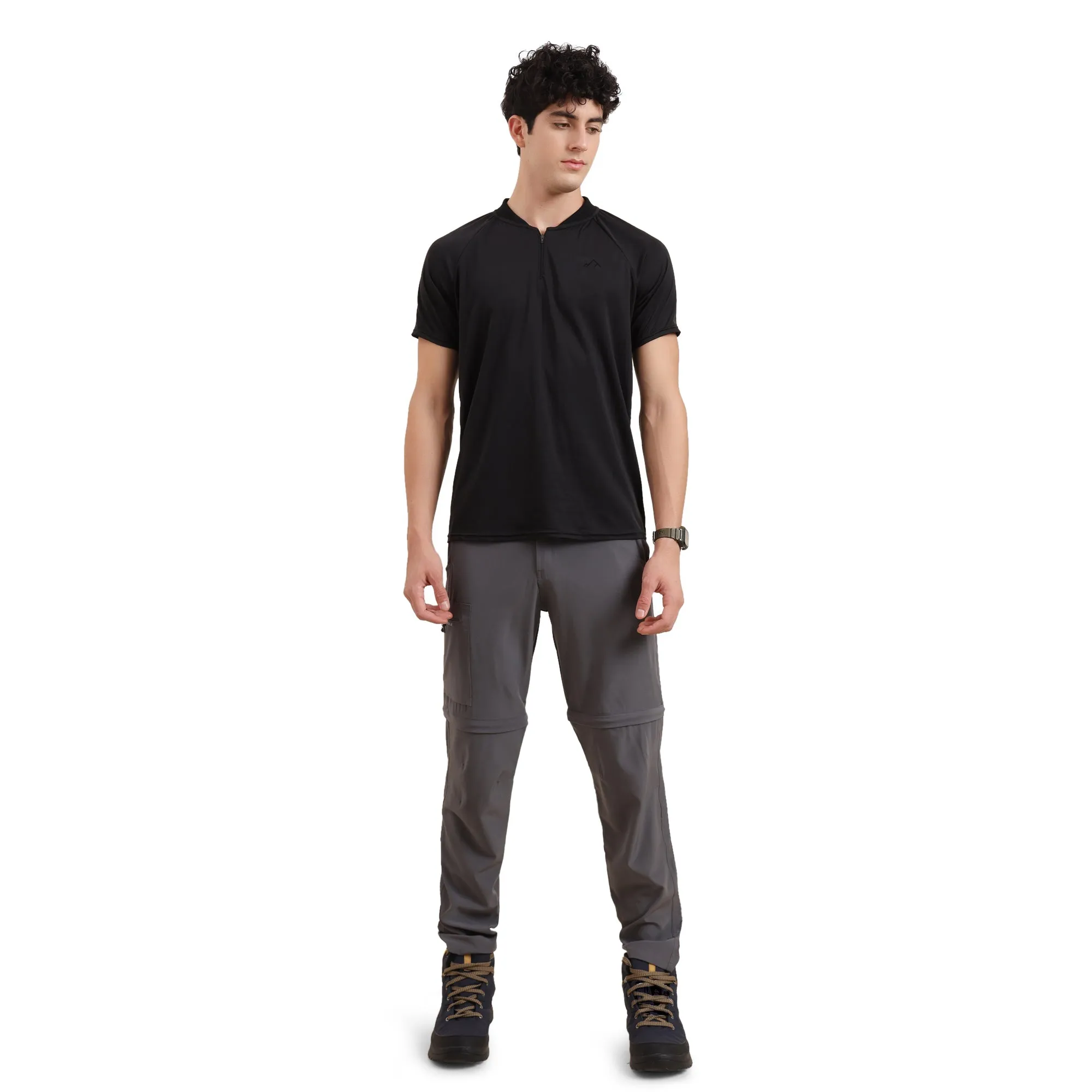 Outdoor Sportswear T-Shirt for Hiking, Running and Gyming | Black