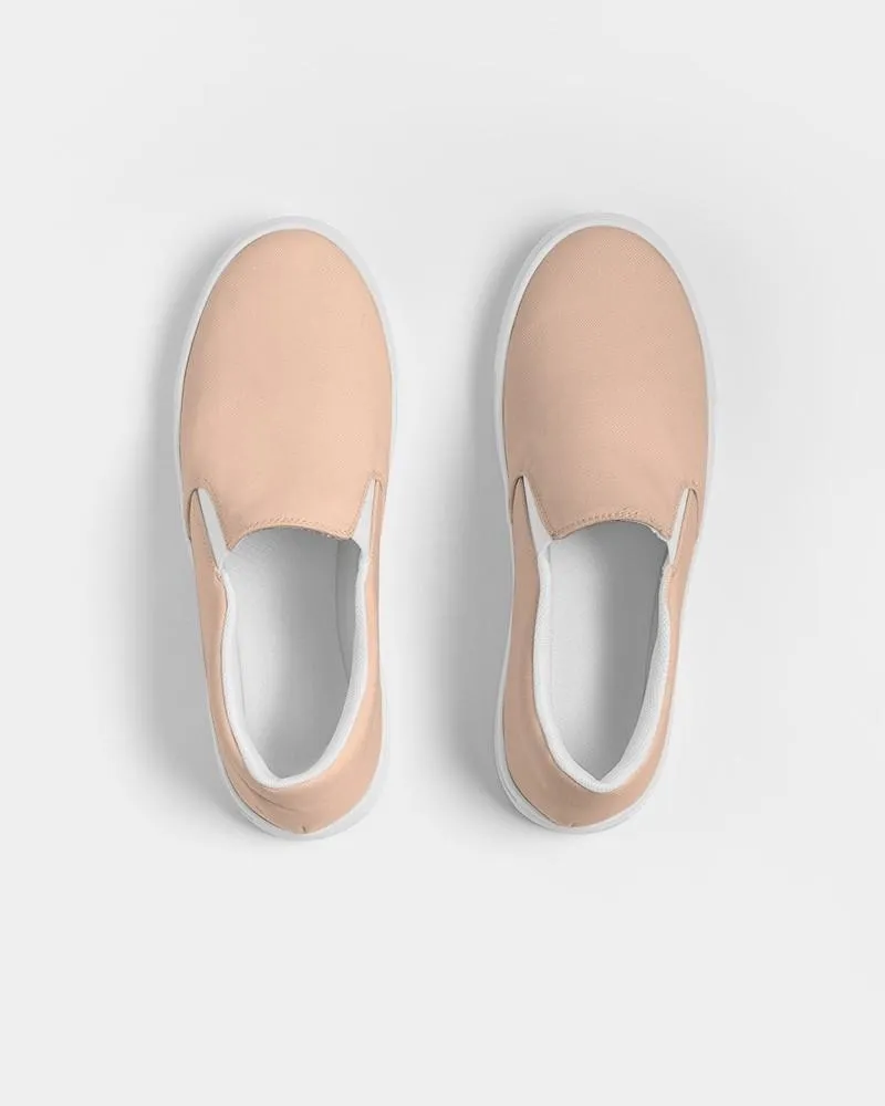 Pale Pastel Orange Slip-On Canvas Sneakers | Men's | Bright Pale Pastel Orange | C0M22Y30K0