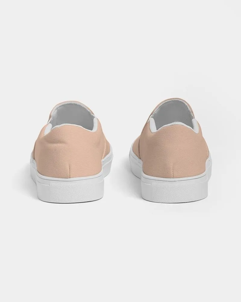 Pale Pastel Orange Slip-On Canvas Sneakers | Men's | Bright Pale Pastel Orange | C0M22Y30K0