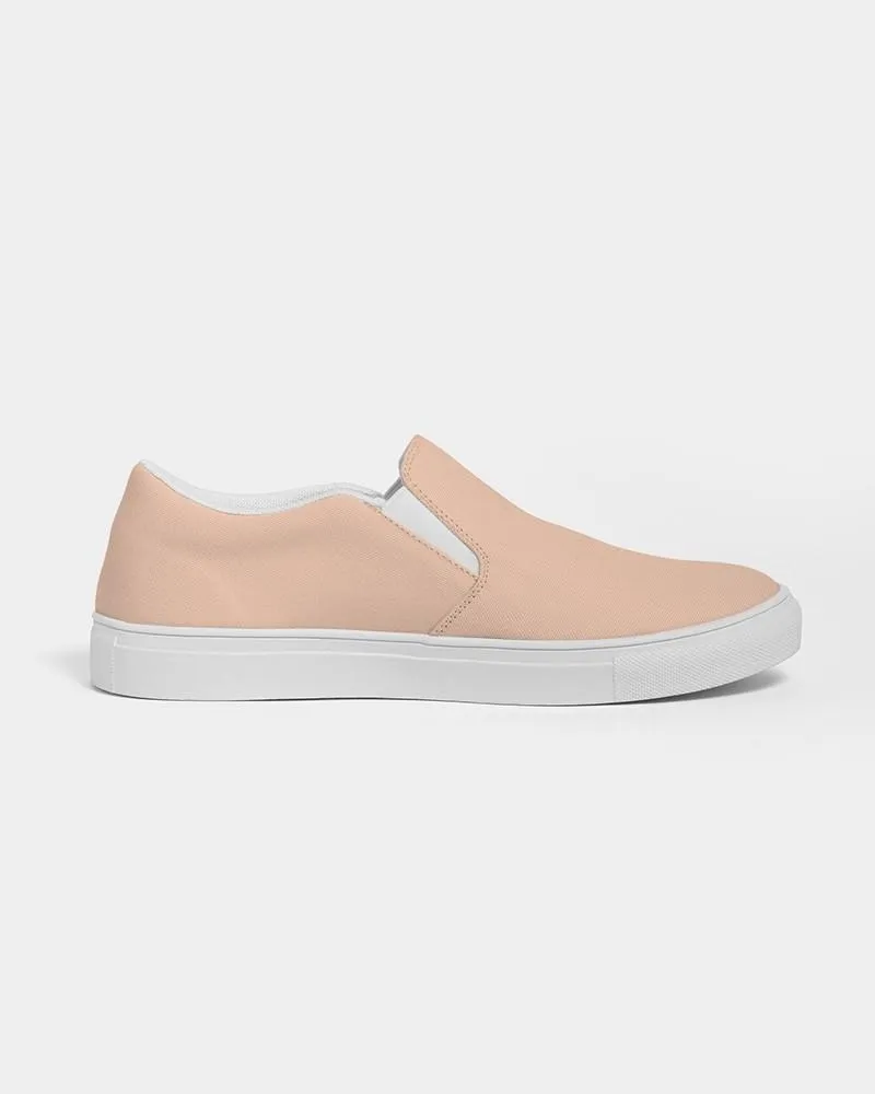 Pale Pastel Orange Slip-On Canvas Sneakers | Men's | Bright Pale Pastel Orange | C0M22Y30K0