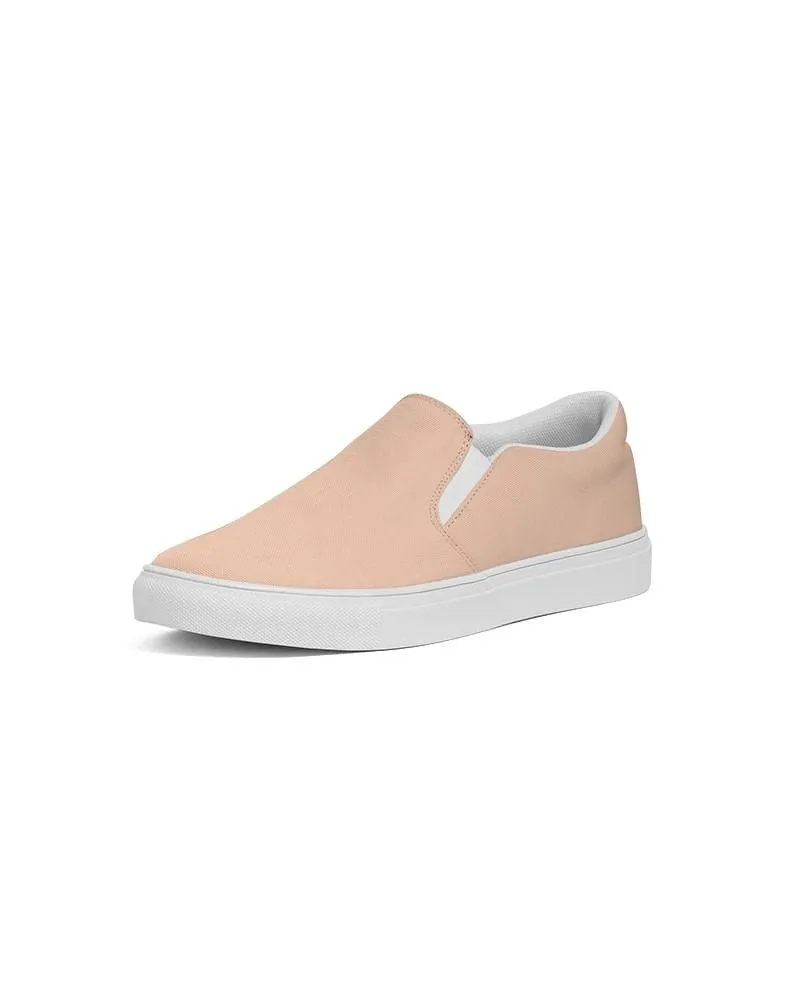 Pale Pastel Orange Slip-On Canvas Sneakers | Men's | Bright Pale Pastel Orange | C0M22Y30K0