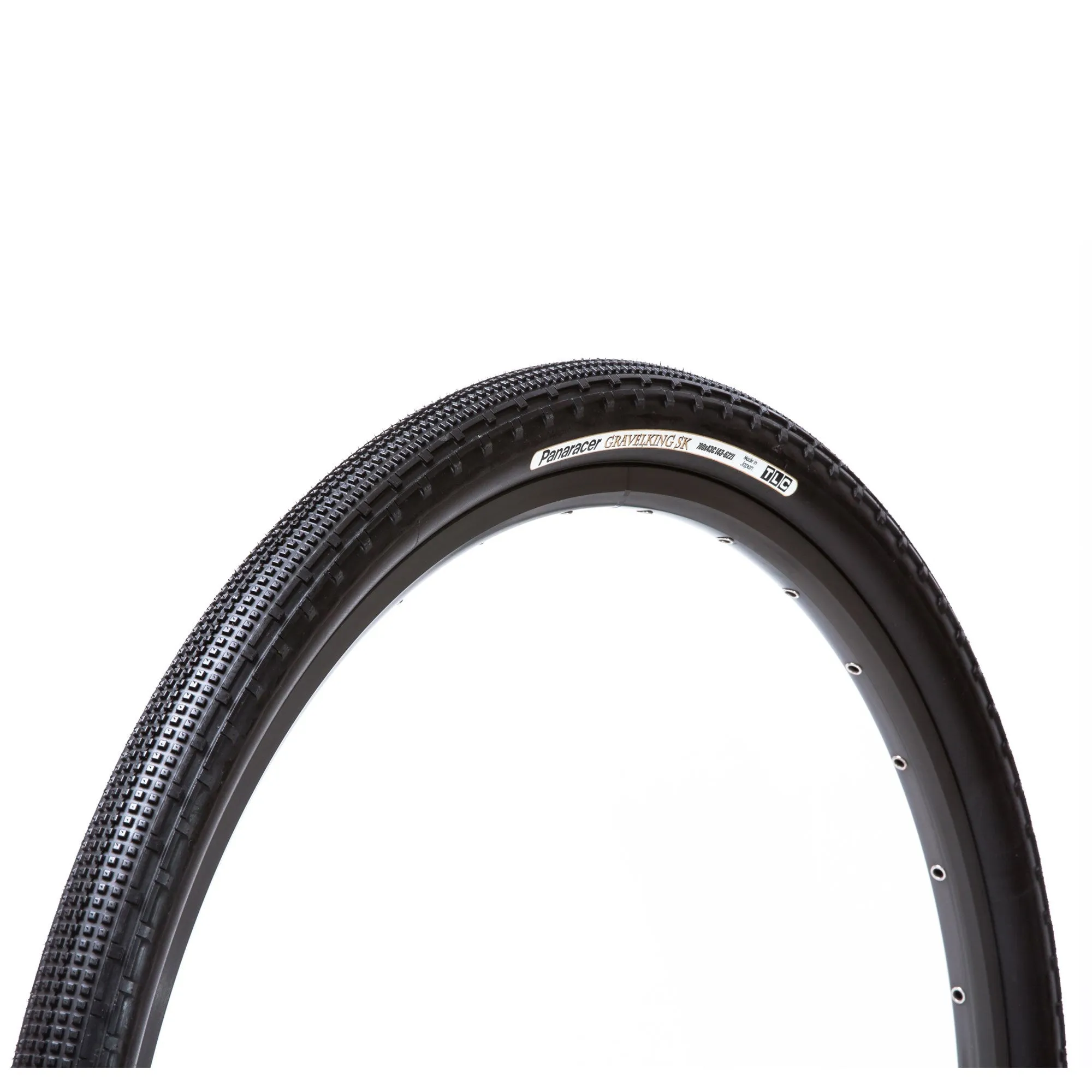 PANARACER GRAVELKING SEMI SLICK TLC FOLDING TYRE BLACK/BLACK 700X38C