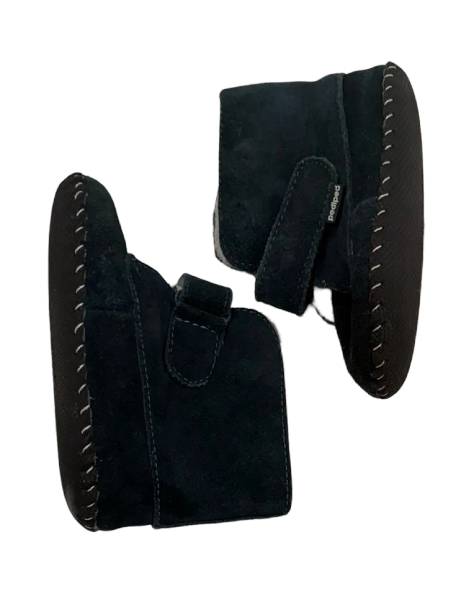 Pediped navy suede booties 18-24m