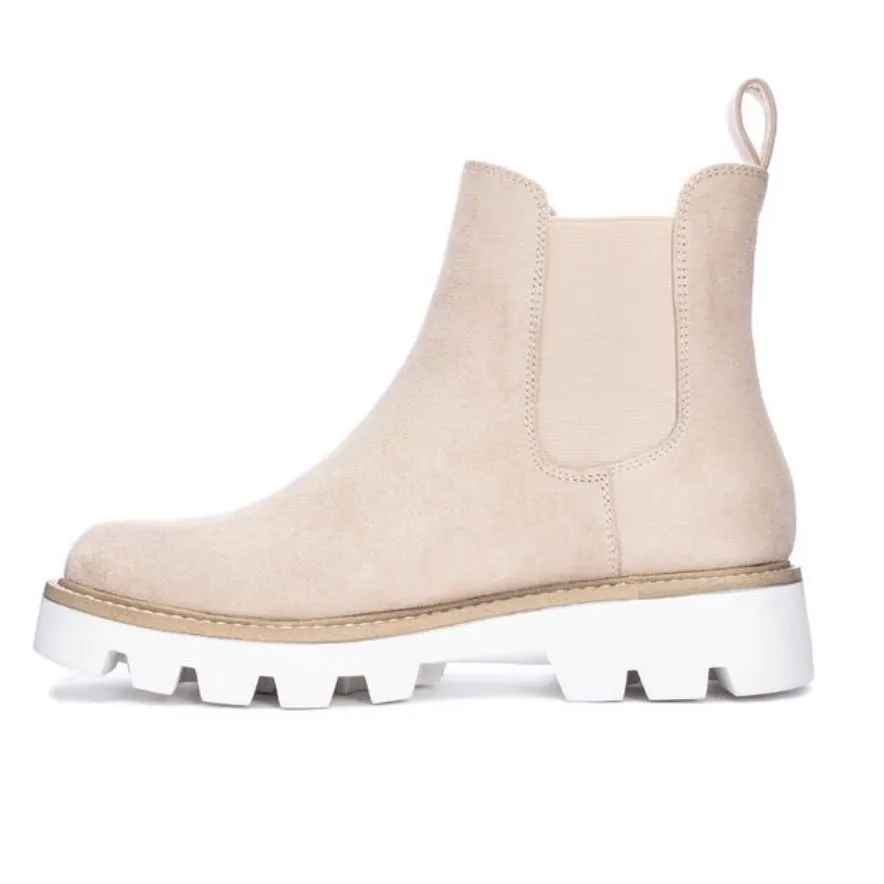 Piper Suede Booties Cream