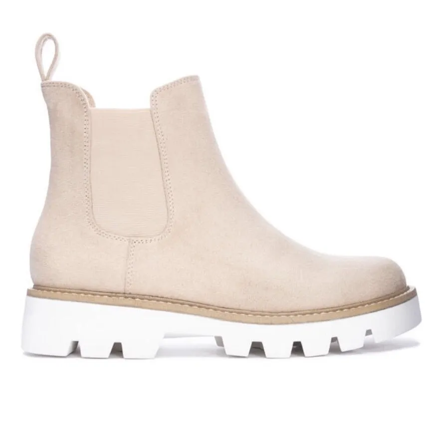 Piper Suede Booties Cream