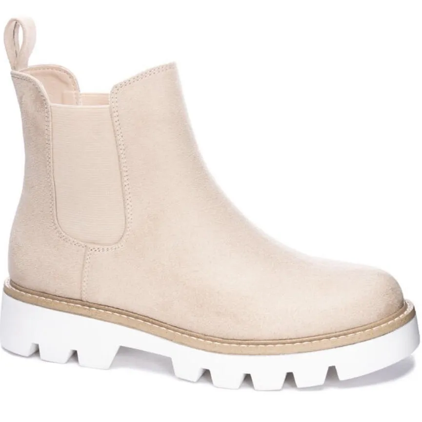 Piper Suede Booties Cream