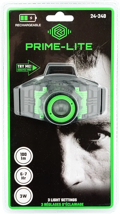 Primeline Tools 3W Rechargeable Zoom Head Light
