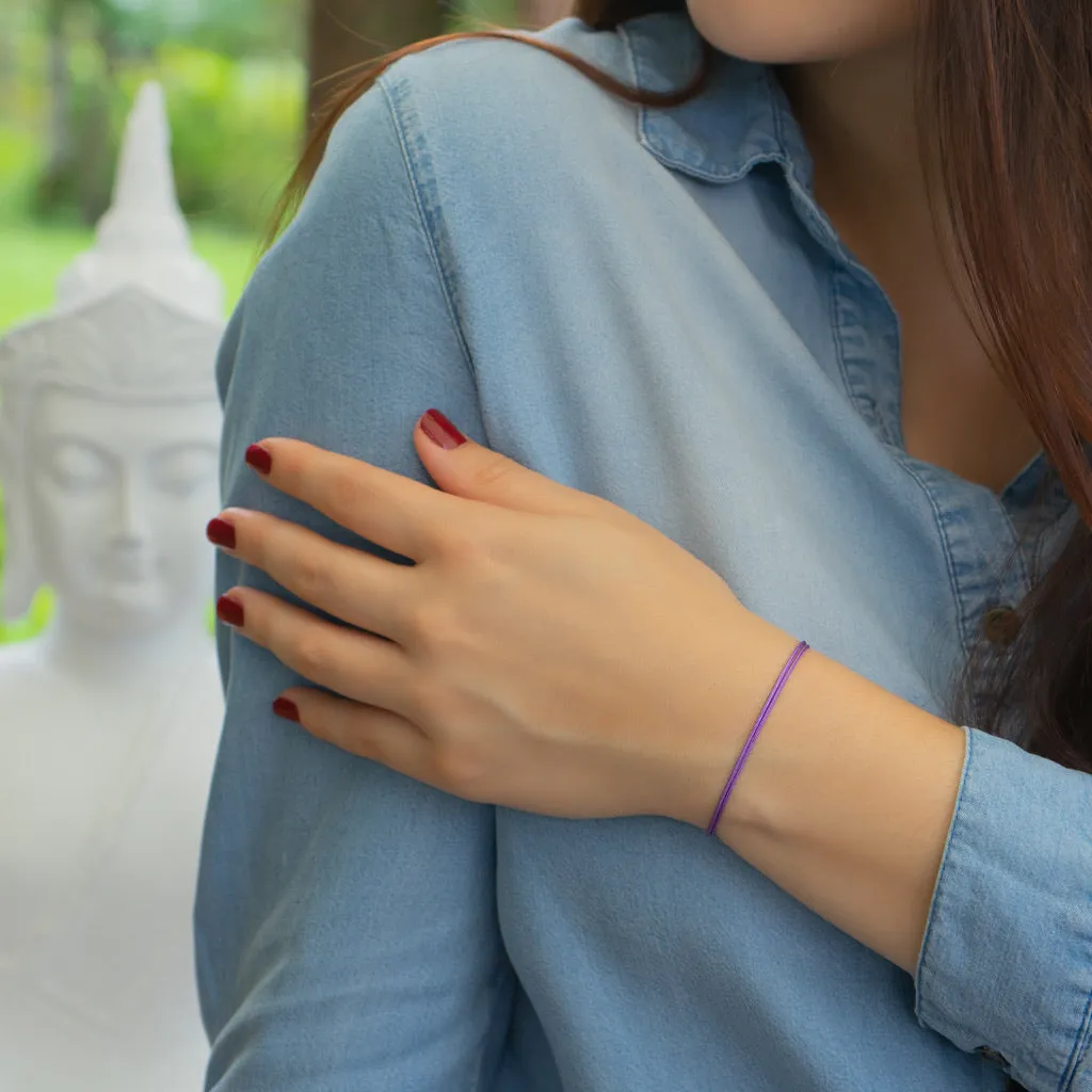 Purple Cord Bracelet - Chic & Adjustable