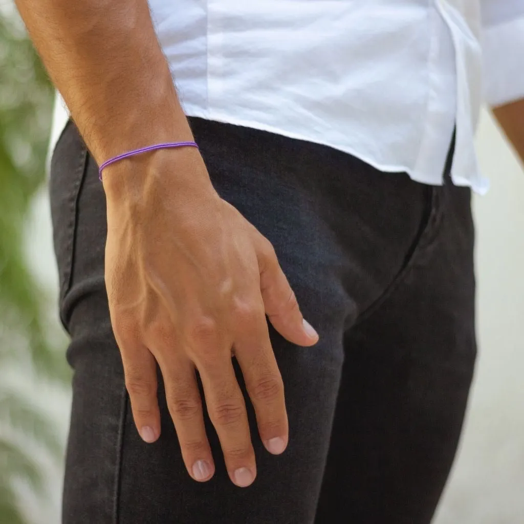 Purple Cord Bracelet - Chic & Adjustable