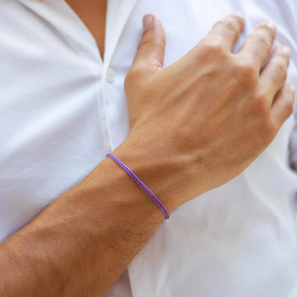 Purple Cord Bracelet - Chic & Adjustable