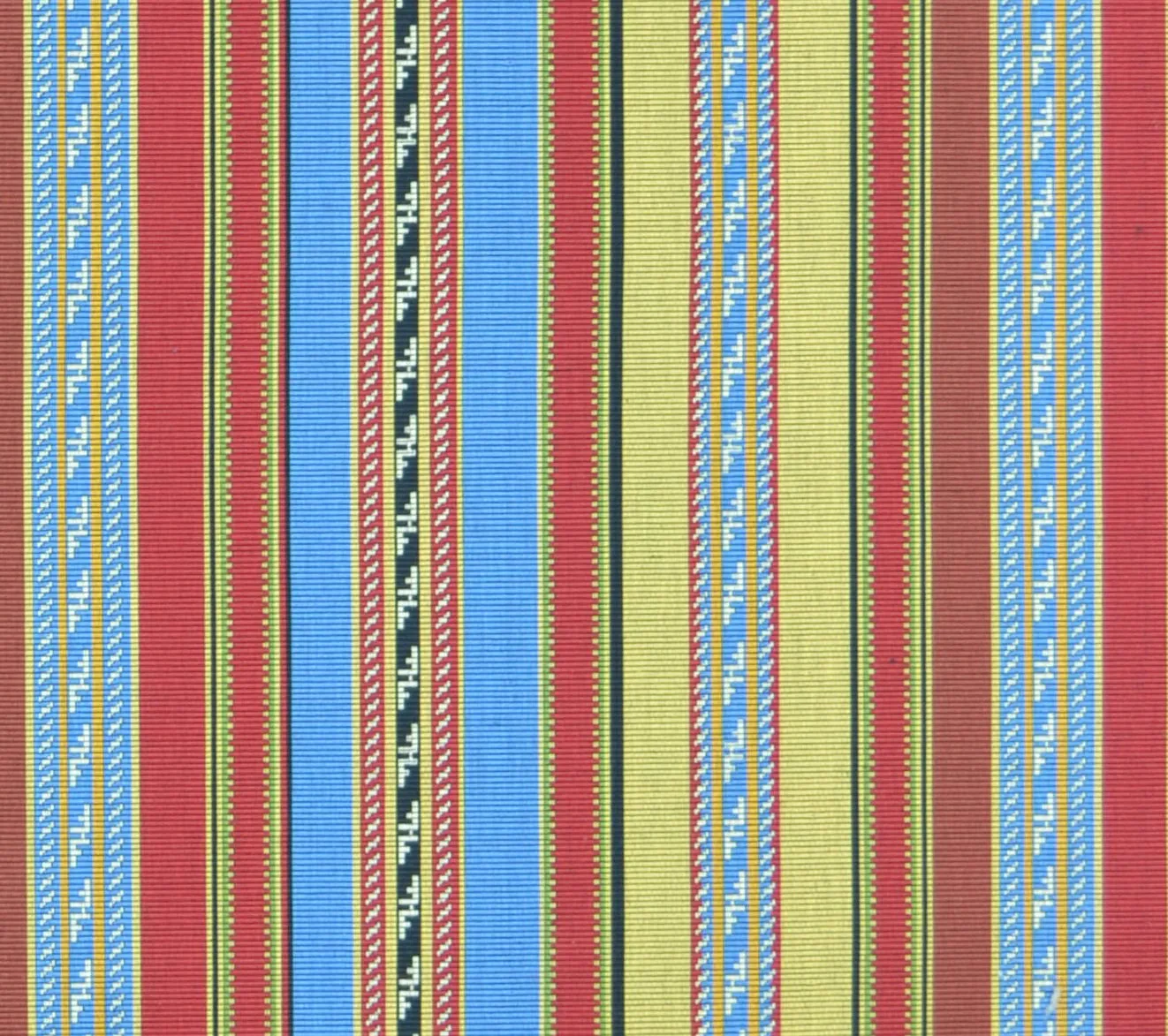 Quadrille Woven: Vladimir - Multi Blue / Red Stripes (Imported from France)
