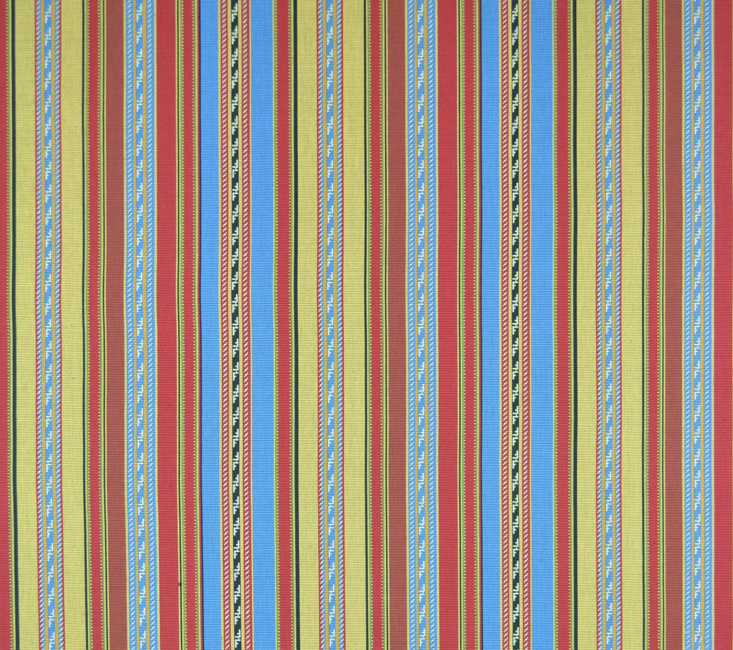 Quadrille Woven: Vladimir - Multi Blue / Red Stripes (Imported from France)