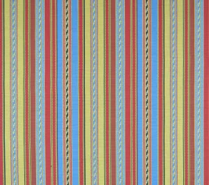 Quadrille Woven: Vladimir - Multi Blue / Red Stripes (Imported from France)