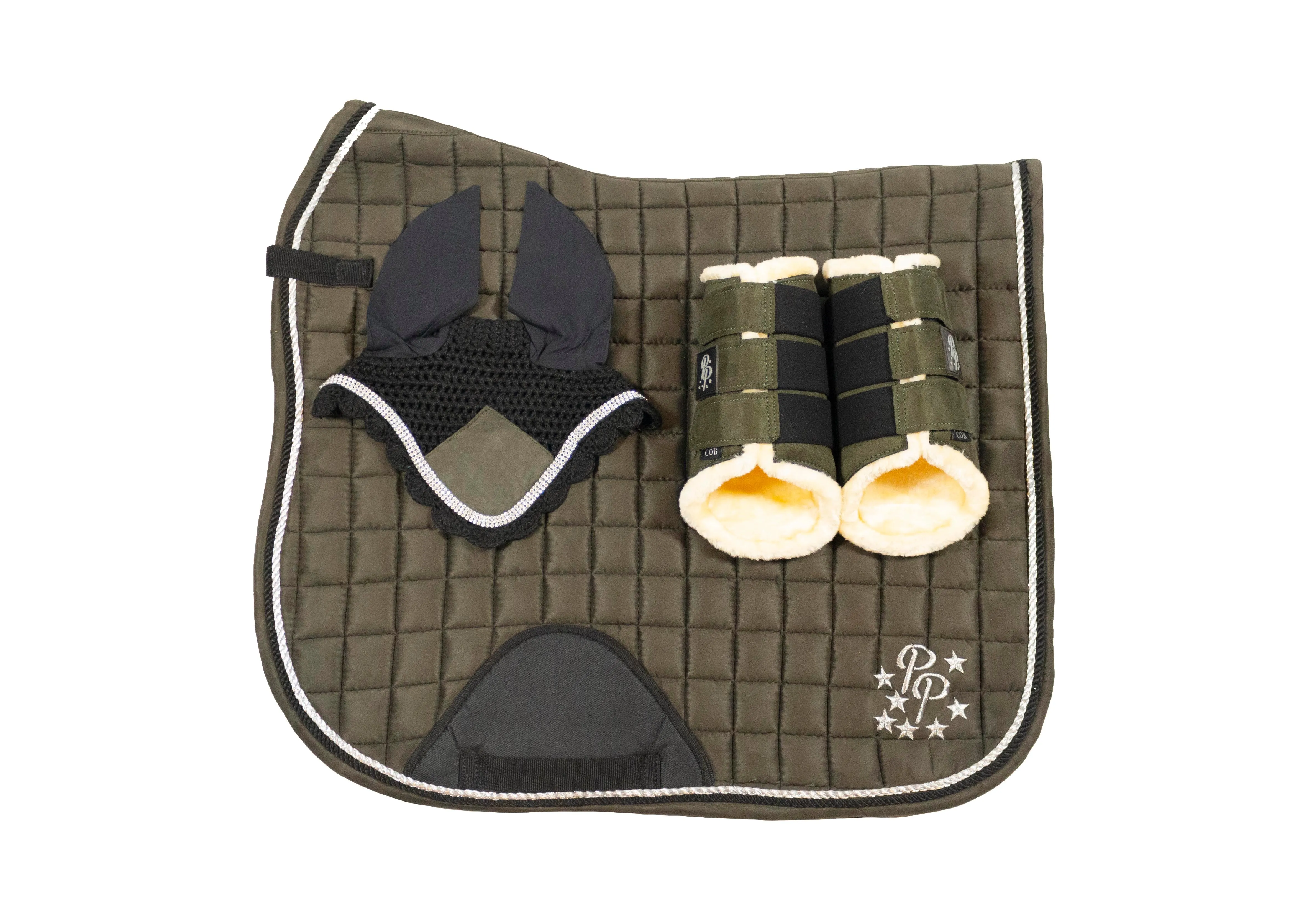 "Martini" Olive Suede Dressage Set