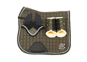 "Martini" Olive Suede Dressage Set