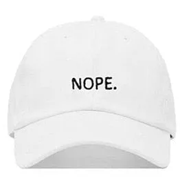 "NOPE" Casquette Baseball Snapback Brodée Rouge Bordeaux - URB1™