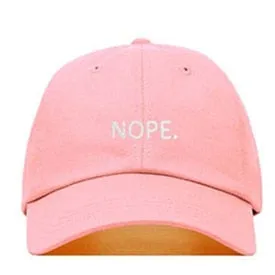 "NOPE" Casquette Baseball Snapback Brodée Rouge Bordeaux - URB1™