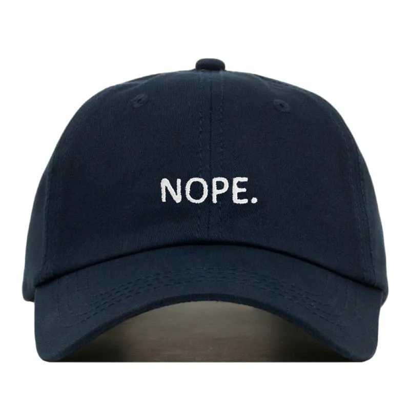 "NOPE" Casquette Baseball Snapback Brodée Rouge Bordeaux - URB1™