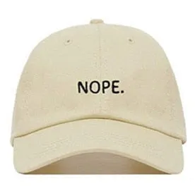 "NOPE" Casquette Baseball Snapback Brodée Rouge Bordeaux - URB1™