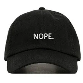 "NOPE" Casquette Baseball Snapback Brodée Rouge Bordeaux - URB1™