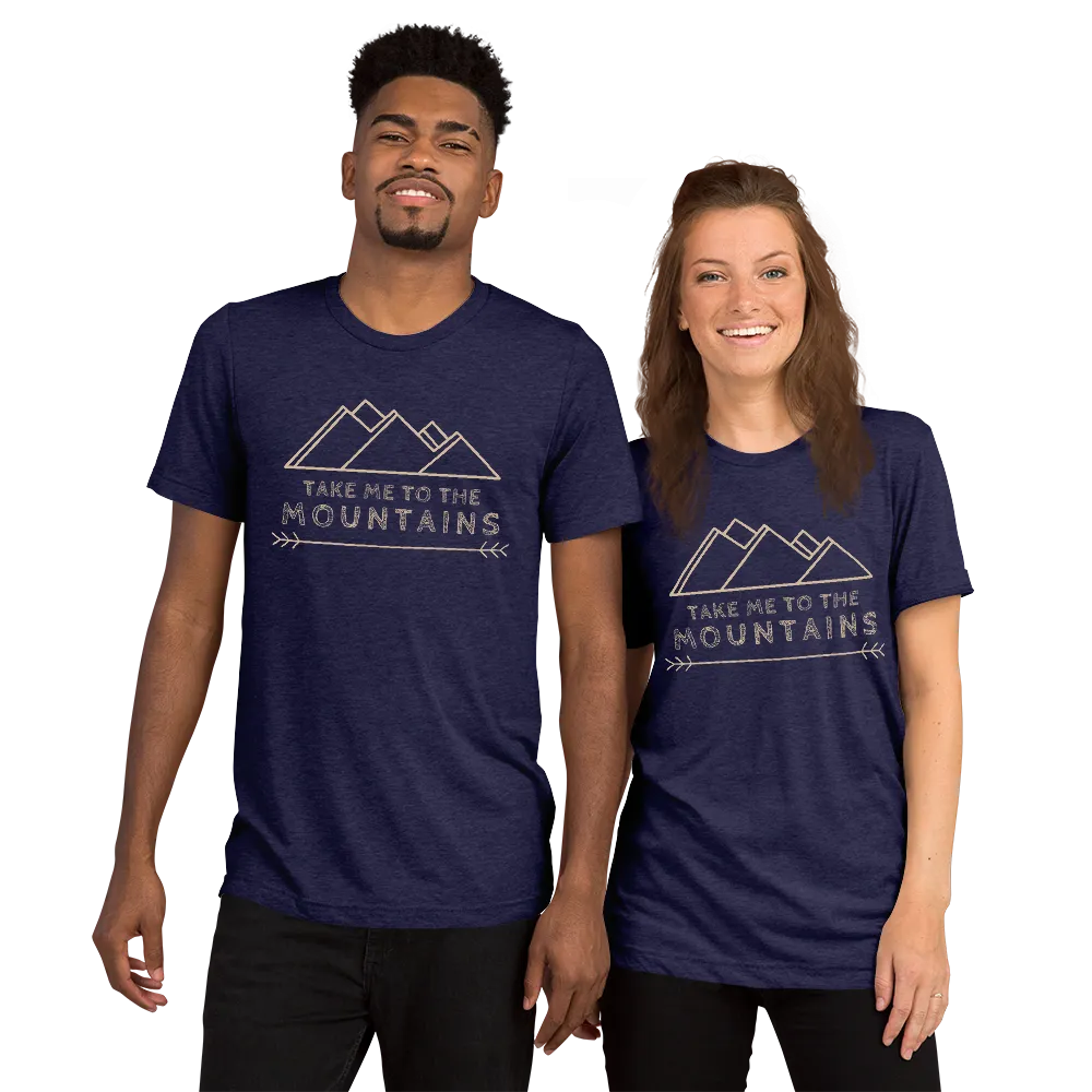 "Take Me To The Mountains" Unisex Tri-Blend Premium Eco T-shirt