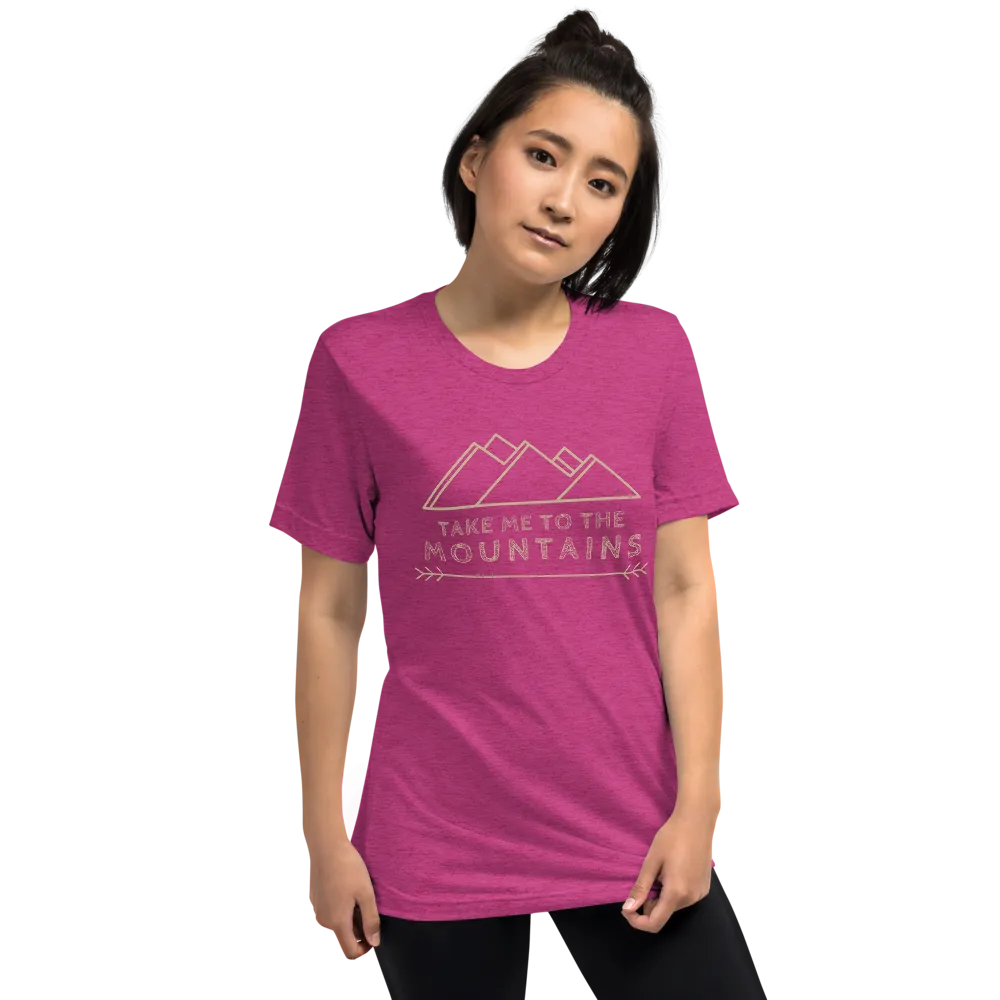 "Take Me To The Mountains" Unisex Tri-Blend Premium Eco T-shirt