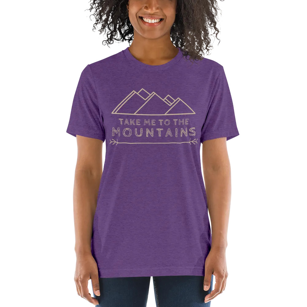 "Take Me To The Mountains" Unisex Tri-Blend Premium Eco T-shirt