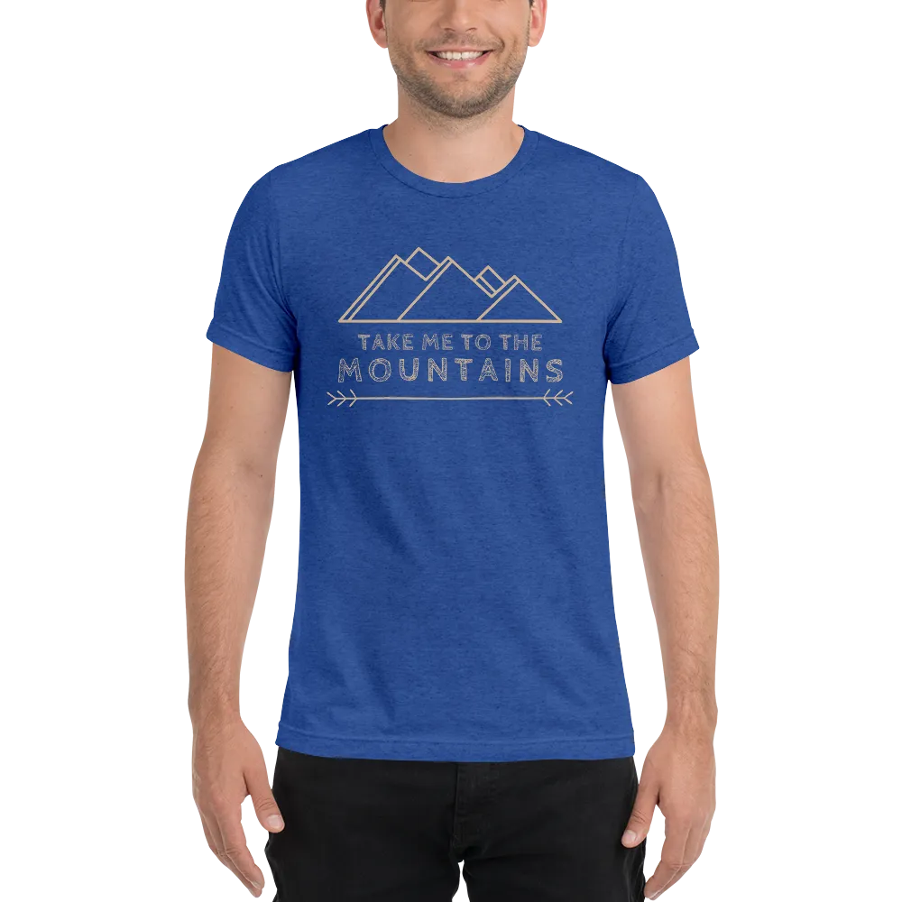 "Take Me To The Mountains" Unisex Tri-Blend Premium Eco T-shirt