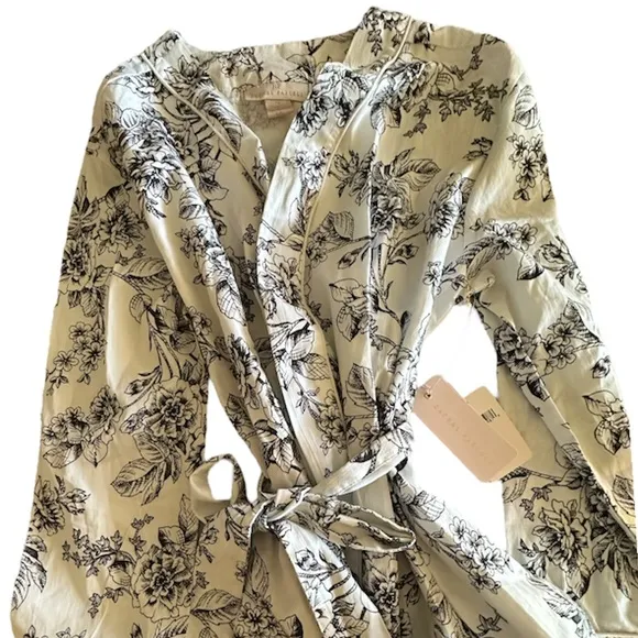 Rachel Parcell Printed Cotton Robe NWT XS