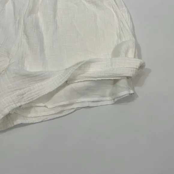 Rails Leighton Short Size XL White Relaxed Fit Smocked Elastic Waist EUC