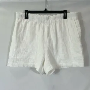 Rails Leighton Short Size XL White Relaxed Fit Smocked Elastic Waist EUC