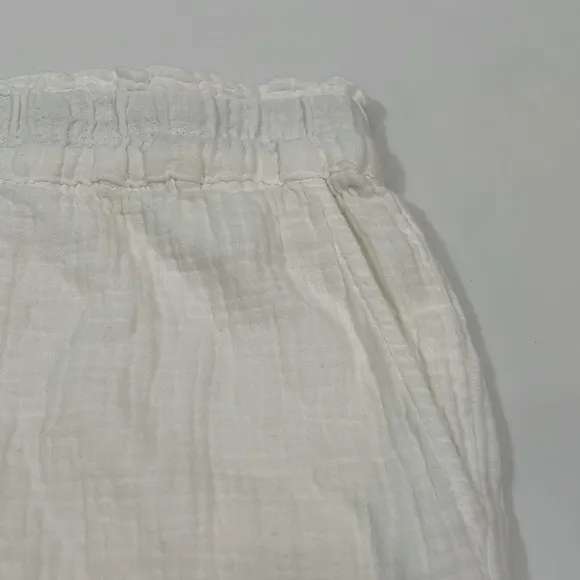 Rails Leighton Short Size XL White Relaxed Fit Smocked Elastic Waist EUC
