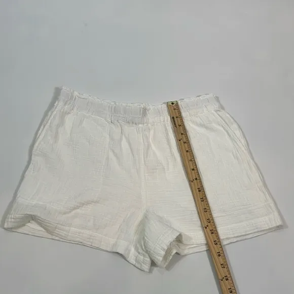 Rails Leighton Short Size XL White Relaxed Fit Smocked Elastic Waist EUC