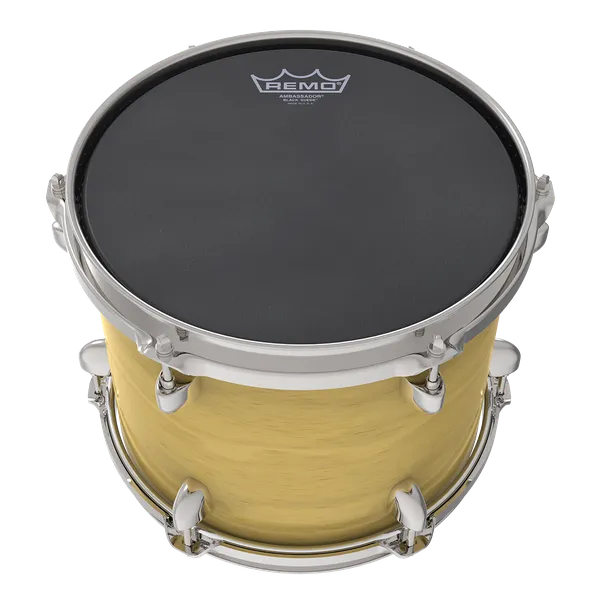 Remo 18" Ambassador Suede Black