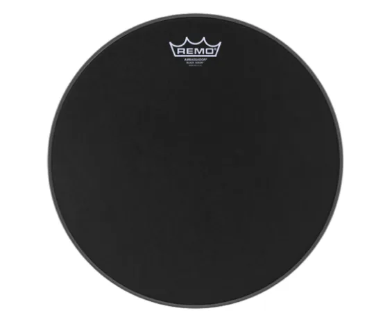 Remo BA-0814-ES - Ambassador Black Suede 14"