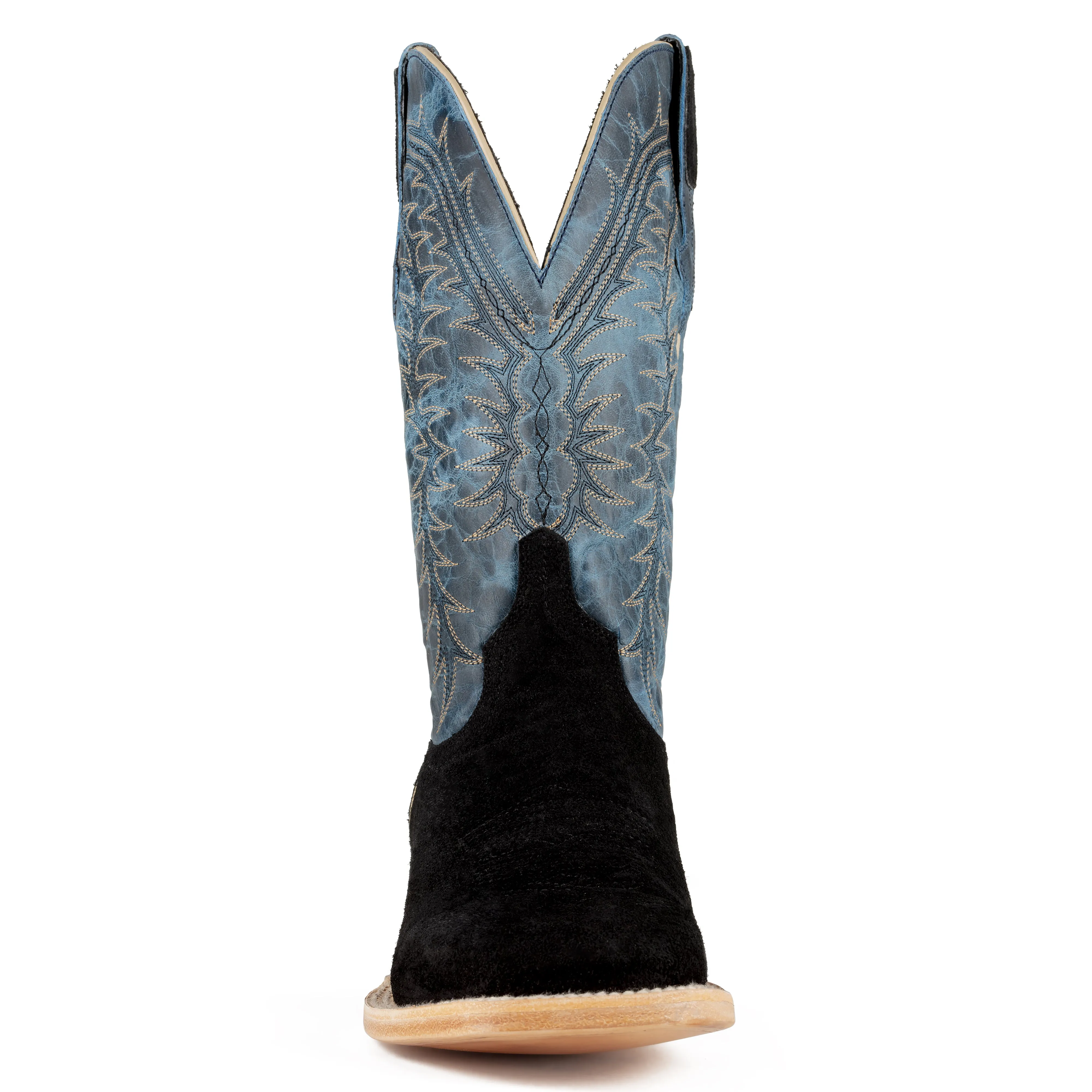 Resistol Boots - Rough Out Suede - Square Toe - Black