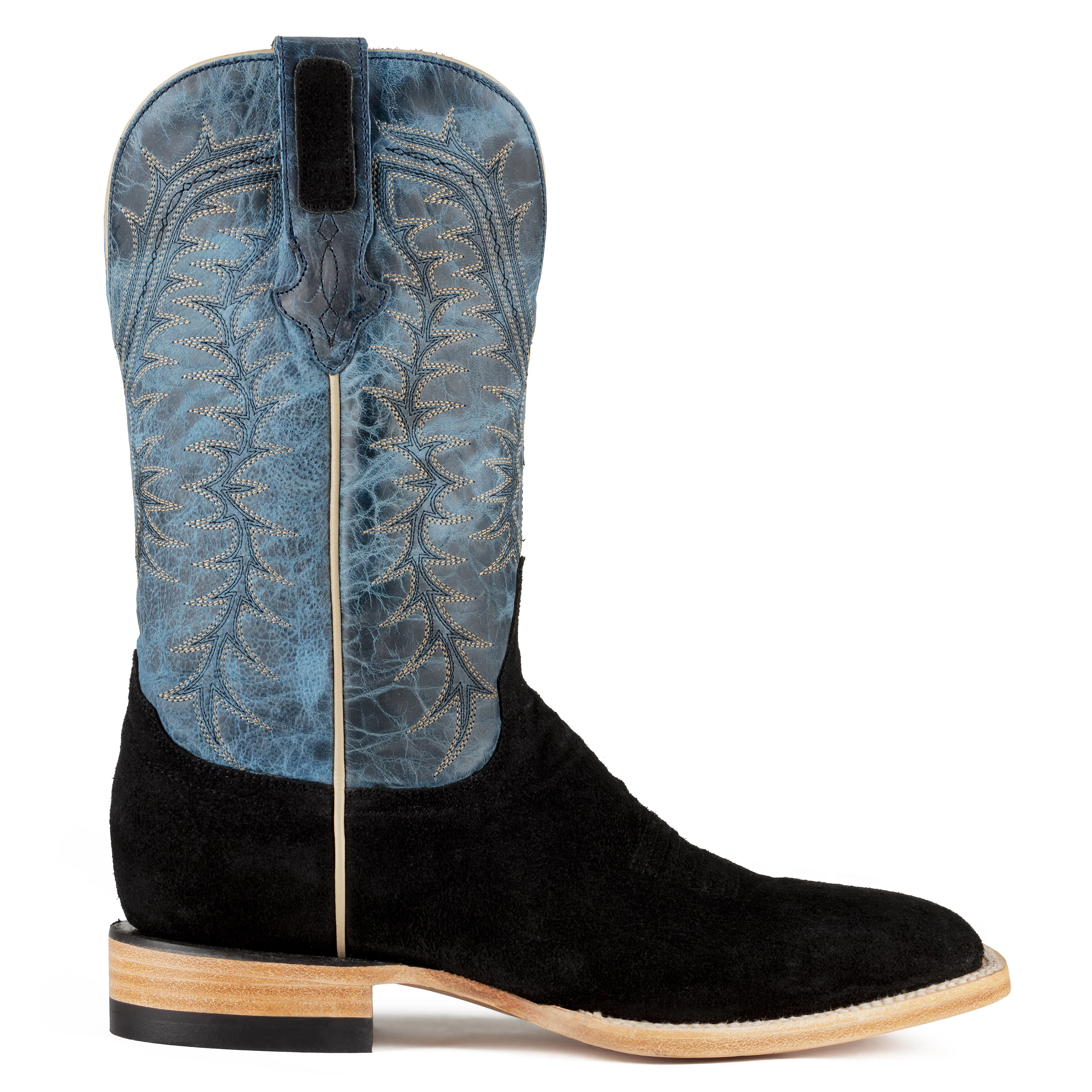 Resistol Boots - Rough Out Suede - Square Toe - Black