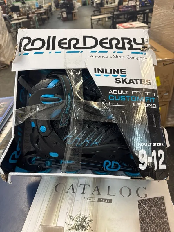 Roller Derby Custom Adult In-Fit Skates - Blue/Black 9-12 - open_box
