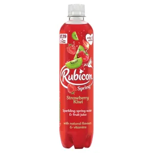 Rubicon Spring Strawberry Kiwi Flavoured Sparkling Water, 500ml (Pack of 12)