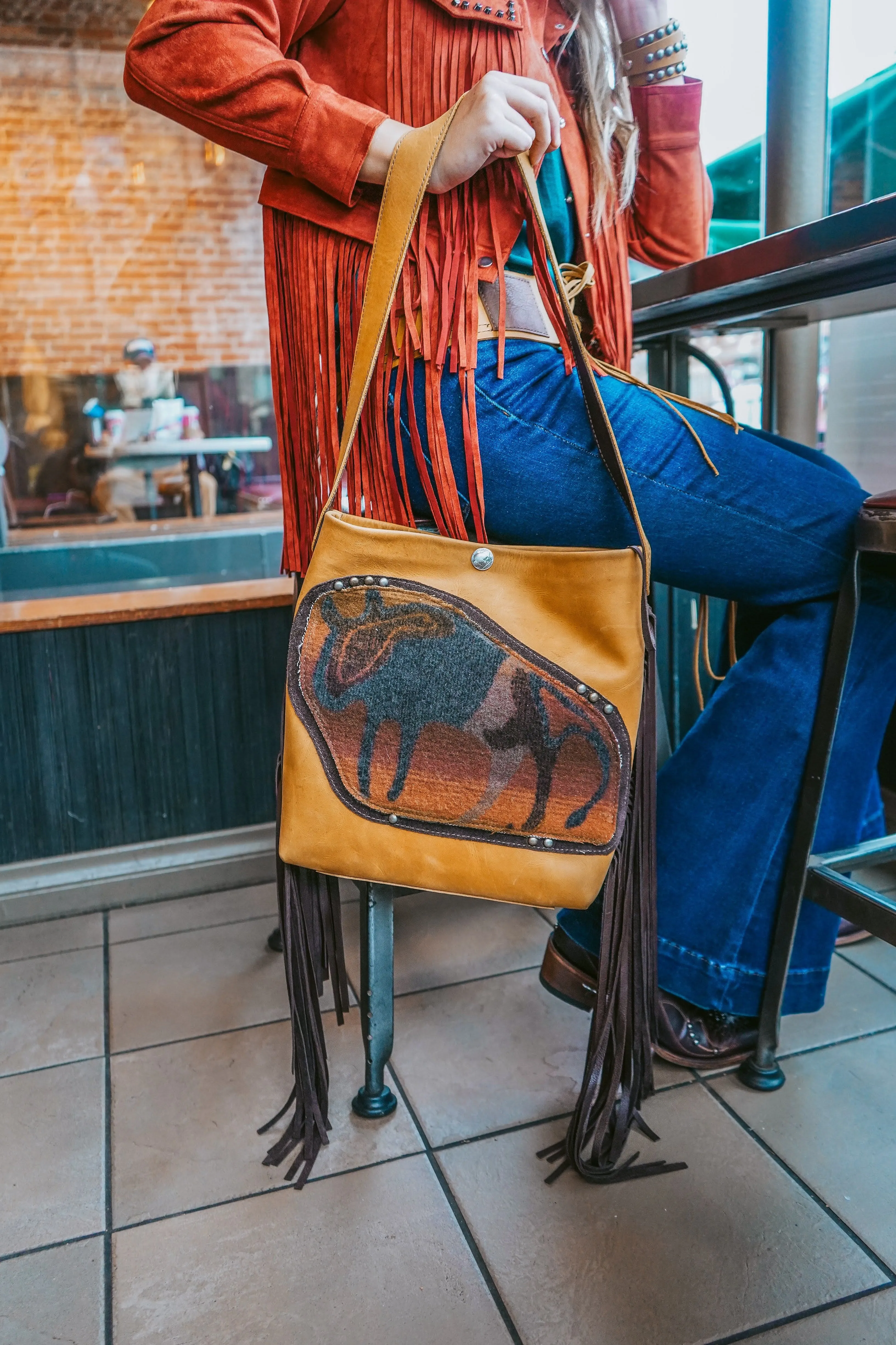 Running Buffalo Girl Tote
