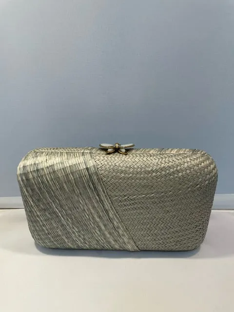 Sage Woven Clutch