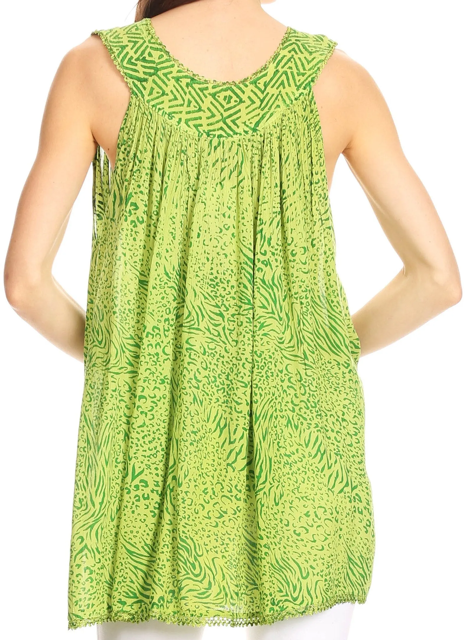 Sakkas Larissa V-Neck Animal Print Tank