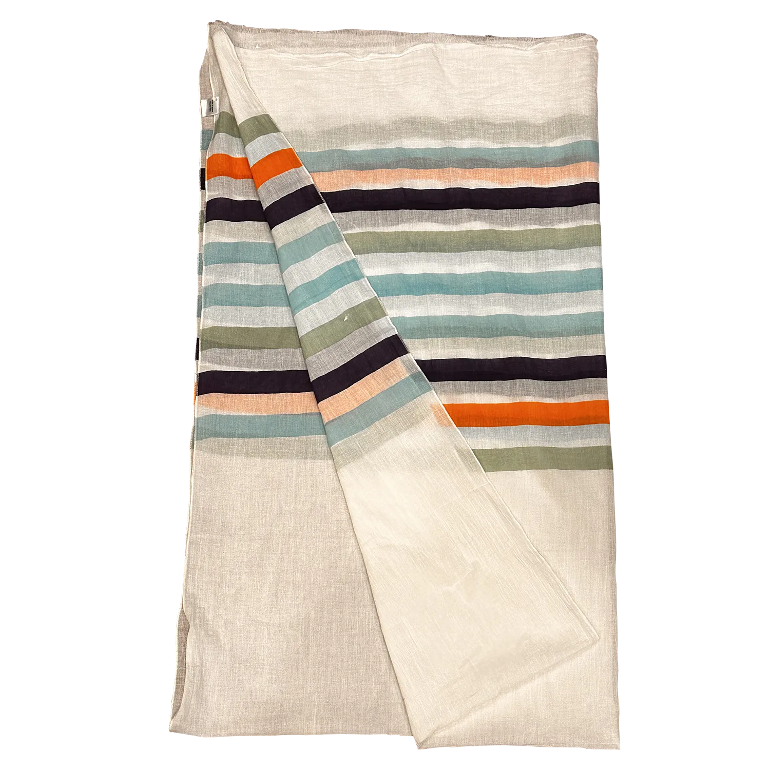 SALE! Cotton Scarf Lightweight with Brilliant Stripes