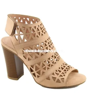 SALE!! SHOES {Nature Breeze} Beige Suede Detailed Booties with Heel Shoes