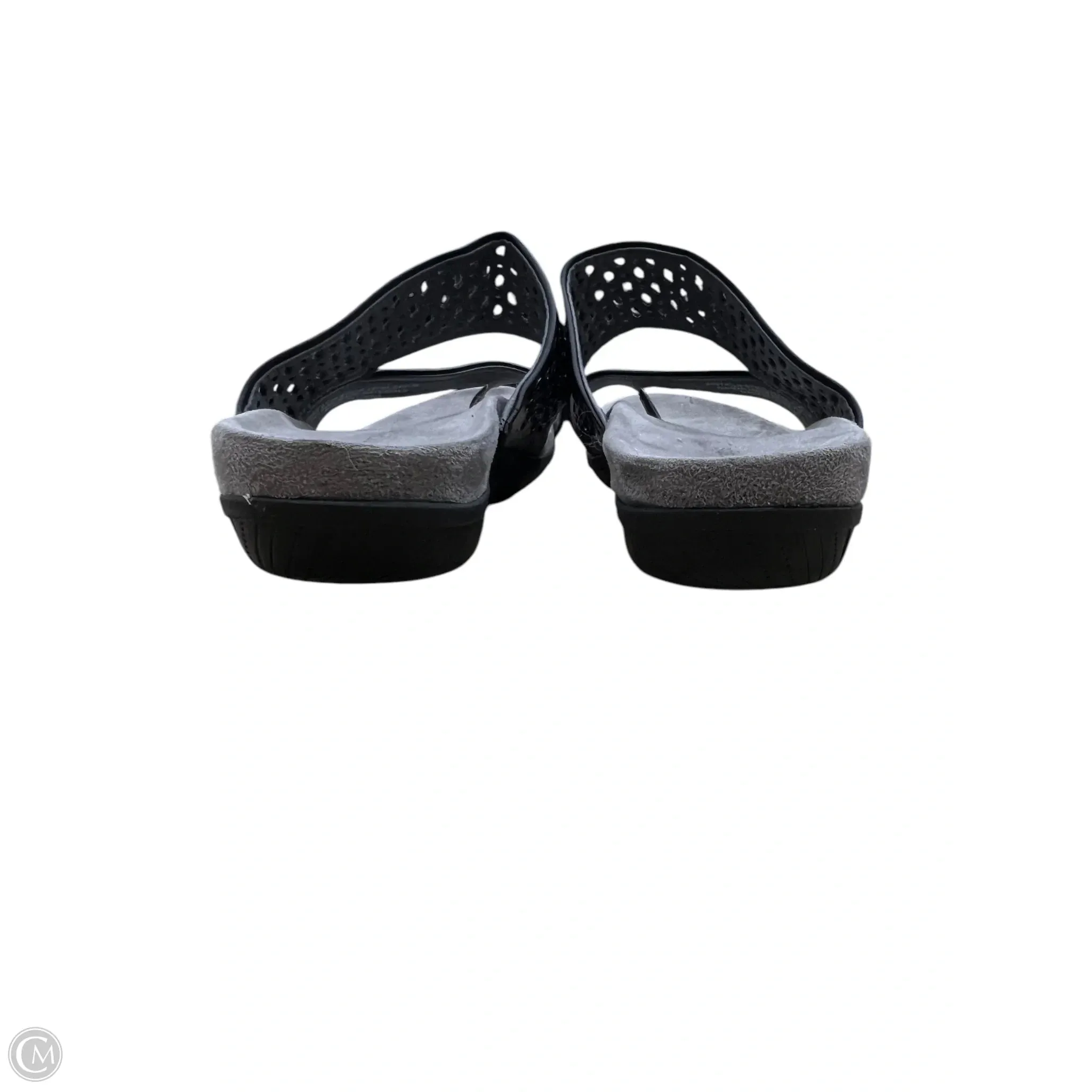 Sandals Flats By Bare Traps In Black & Grey, Size: 8.5