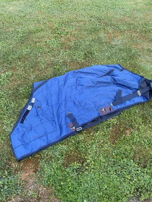 Schneider Adjusta-Fit Dura-Nylon Leg Strap Stable Blanket Lightweight Navy 80”