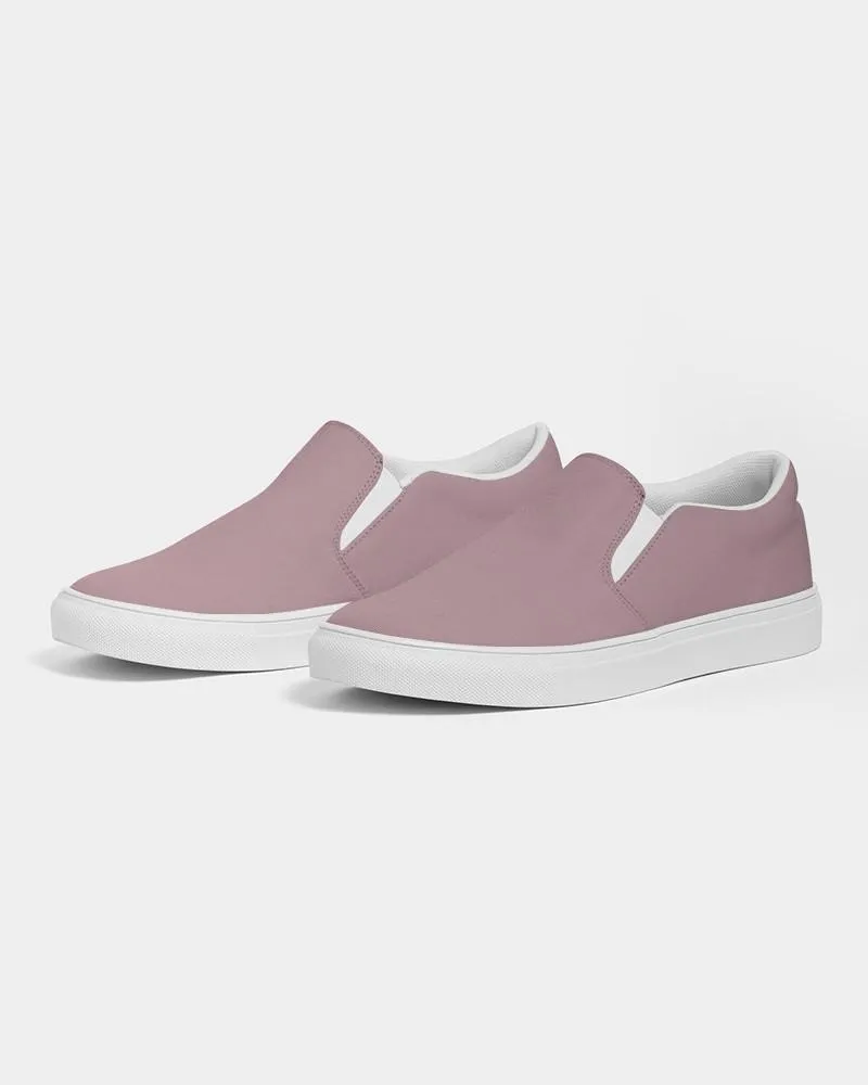 Shaded Pale Pastel Pink Brown Slip-On Canvas Sneakers | Men's | C0M30Y8K30