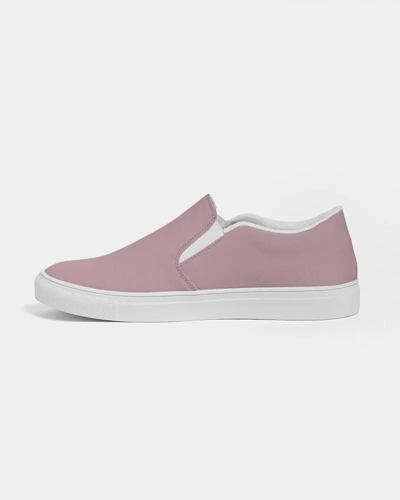 Shaded Pale Pastel Pink Brown Slip-On Canvas Sneakers | Men's | C0M30Y8K30